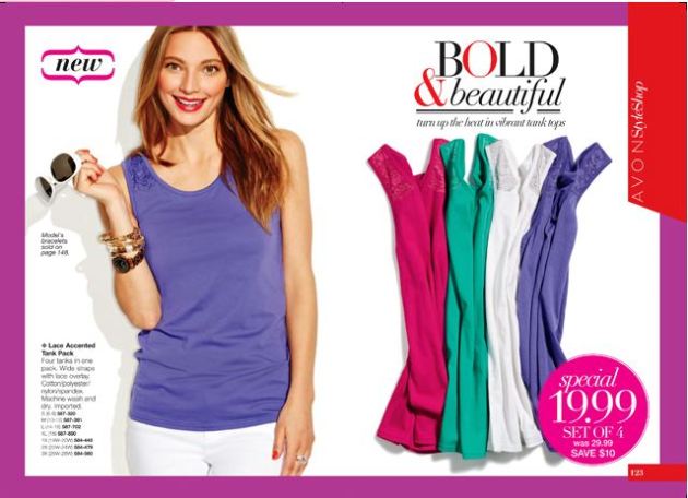 Avon Lace Accented Tank Pack