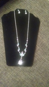 Avon Violet Dazzle Necklace and Earring Set